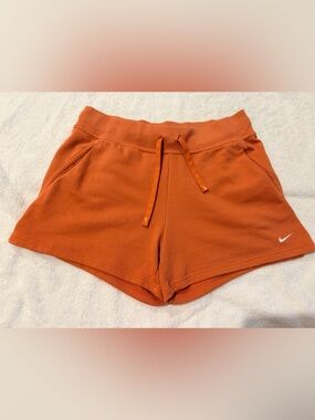 Nike Women’s Orange Athletic Sweat Shorts